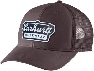 Carhartt мужская кепка с гибким твилом, сетчатой спинкой и нашивкой с надписью, Dark Sepia