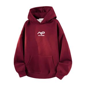 Толстовка Unisex Hooded Moderate Heavyweight HUANQIU, burgundy