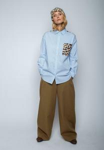 Блуза Emily van den Bergh Button-down blouse, Bleu White Stripe/Blue