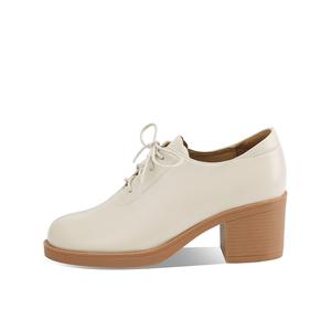 BOERDIQI Женские туфли на платформе с массивным каблуком 6,2 см бежевые, цвет Beige