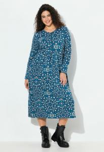 Платье Ulla Popken GEOMETRIC PRINT ZIP FRONT , Petrol/Teal