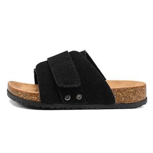 Детские шлепанцы с противоскользящим износостойким низким верхом KINDDOG, черный