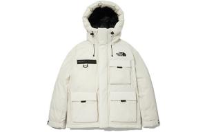 Пуховик унисекс молочно-белый The North Face, белый