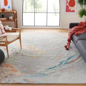 Ковер SAFAVIEH, 183 x 275 см, Saint Tropez Collection, Grey & Sage, ручной работы из шерсти, современный абстрактный дизайн, идеально для гостиной, спальни, столовой (SAT101F-6)