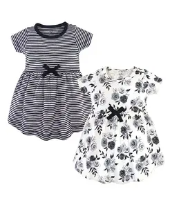 Платье для девочек с коротким рукавом из органического хлопка Touched by Nature, черный