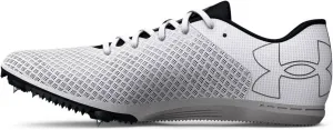 Кроссовки Under Armour Men's Kick Distance 4 для беговой дорожки, белый/черный/металлик