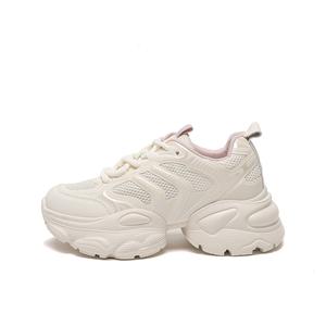 Прочные дышащие низкие кроссовки на массивной подошве для женщин Bull charm, Beige Purple