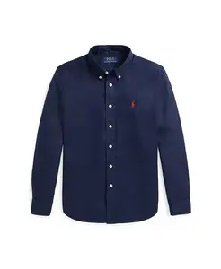 Рубашка из льна для мальчиков Big Boys Polo Ralph Lauren, синий