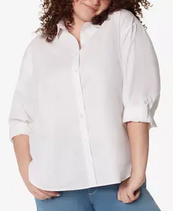 Рубашка Amanda Plus Size Gloria Vanderbilt, белый