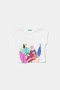 Детская хлопковая футболка United Colors Of Benetton, белый