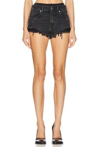 Prestyled шорты с обрезанным краем и шелковыми боксерами Alexander Wang, grey aged