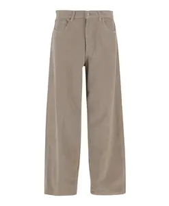 Бархатные ребристые хлопковые брюки с широкими штанинами Haikure, коричневый