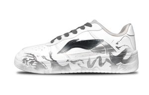 Понтонные лодки устойчивые к истиранию дышащие увеличивающие высоту низкие скейтборд кроссовки unisex LINING, белый