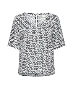 Блузка с узором икат «Затмение» Ichi, серый