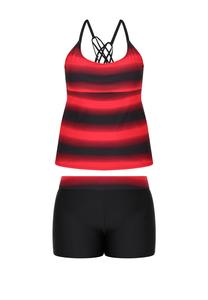 Usha Бралетт танкини в красном цвете, неоново-красный