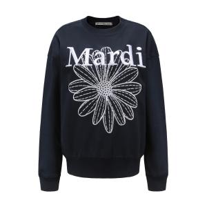 Унисекс свитшот MARDI MERCREDI, темно-темно-синий (elder белый)