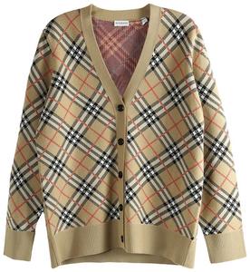 Кардиган Burberry Gloria Check, коричневый