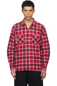 Фланелевая рубашка с принтом OneUp Needles, красный