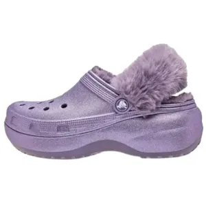 Crocs Классические блестящие облачные клоги для женщин в баклажановом пурпуре, цвет Eggplant Purple