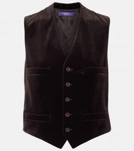 Хлопковый жилет Ralph Lauren Collection, Dark Brown
