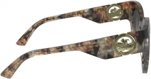 Солнцезащитные очки Longchamp LO 740 S 254, мраморно-коричневый, бежевый, Marble Brown Beige