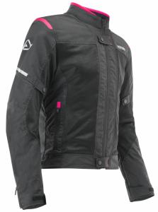 Женская текстильная мотоциклетная куртка Acerbis ramsey vented, Black/Pink