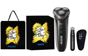 Роторная бритва S3203/08 с тремя лезвиями для всего тела, моющаяся, с быстрой зарядкой за 1 час PHILIPS