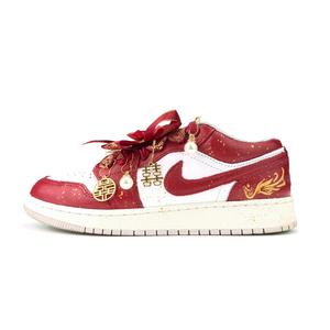 Jordan Кроссовки Air 1 Auspicious Marriage Journey низкие винтажные баскетбольные unisex красные