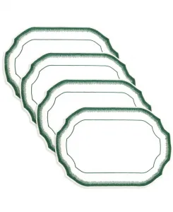 Элегантные салфетки с вышивкой, набор из 4 штук Saro Lifestyle, зеленый