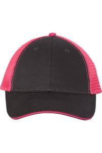 Кепка дальнобойщика Valucap Sandwich, цвет charcoal/ neon pink