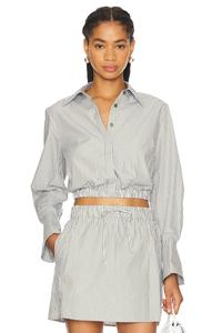 Блайз топ на пуговицах Simkhai, зеленый