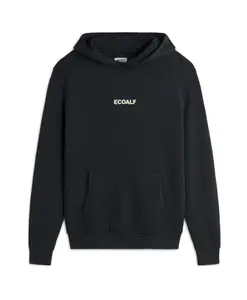 Черная толстовка с капюшоном современного силуэта. Ecoalf, синий