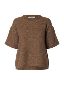 SELECTED Свитер 'SLFLULU' в крапчатом коричневом