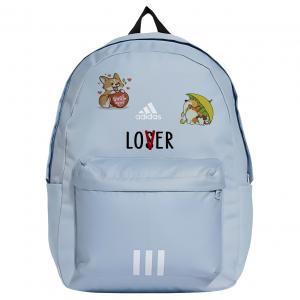 Adidas Тканевый рюкзак Кролик унисекс светло-голубой, Heart Corgi