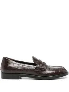 Лоферы Xander с тиснением под крокодила Roberto Festa, коричневый