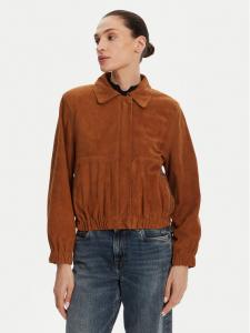 Кожаная куртка обычного кроя Clothilde Vs Serge Pariente, коричневый