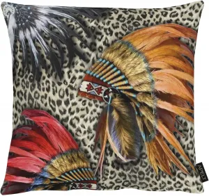 АПЕЛЬТ декоративная подушка "Индейцы", чехол с наполнителем, 1 шт APELT 45х45 см, цвет bunt + gemustert