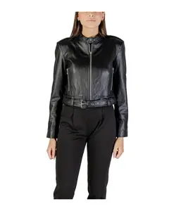 Черный пиджак на молнии с поясом Only, черный