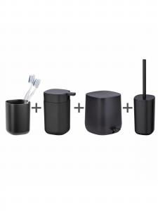 Wenko Комплект для ванной 'Davos' в черном цвете