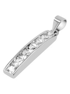 Adeliás Женский кулон из серебра 925 пробы с кубическим цирконием в серебряной оправе