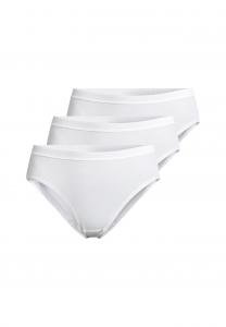 Трусики миди, набор из 3 шт в тонкую рубчик -con-ta-, белый