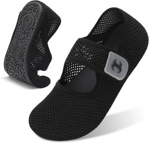 Обувь для воды для женщин и мужчин, пляжная обувь для плавания босиком, аквааэробика, летние широкие шлепанцы, сандалии, быстросохнущие носки для бассейна, реки и моря Scurtain, черный