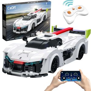 Строительные блоки CaDA Автомобиль с дистанционным управлением Гоночный автомобиль 20 см Белый Pininfarina H2 Speed ​​​​Vehicle 296 элементов RC Dual Mode