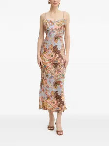 Макси-платье с принтом "пейсли" Guess Usa, розовый