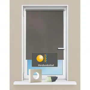 Рулонная штора с боковым управлением Рулонная штора 'Luna', затемняющая, без сверления, крепление на зажимах, фиксированный размер затемняющая, без сверления, защита от посторонних взглядов, защита от солнца Kutti, коричневый