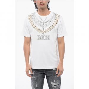 Футболка SHINAZU классического кроя с принтом ожерелья John Richmond, White