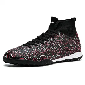 Футбольные бутсы для детей и подростков среднего размера с амортизацией ударов и износостойкостью D&W, черный