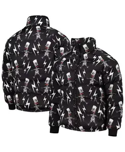 Мужская черная утепленная куртка The Simpsons Electric Bart с рукавом реглан и молнией по всей длине Freeze Max