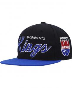 Мужская черная кепка Snapback Sacramento Kings Hardwood Classics MVP Team Script 2.0 Mitchell & Ness