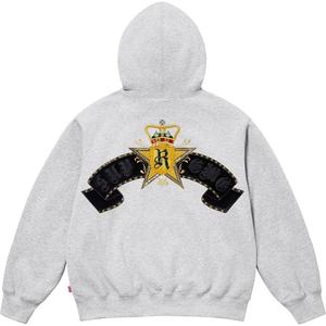 Толстовка с капюшоном Crest Zip up 'SS 25' Supreme, серый